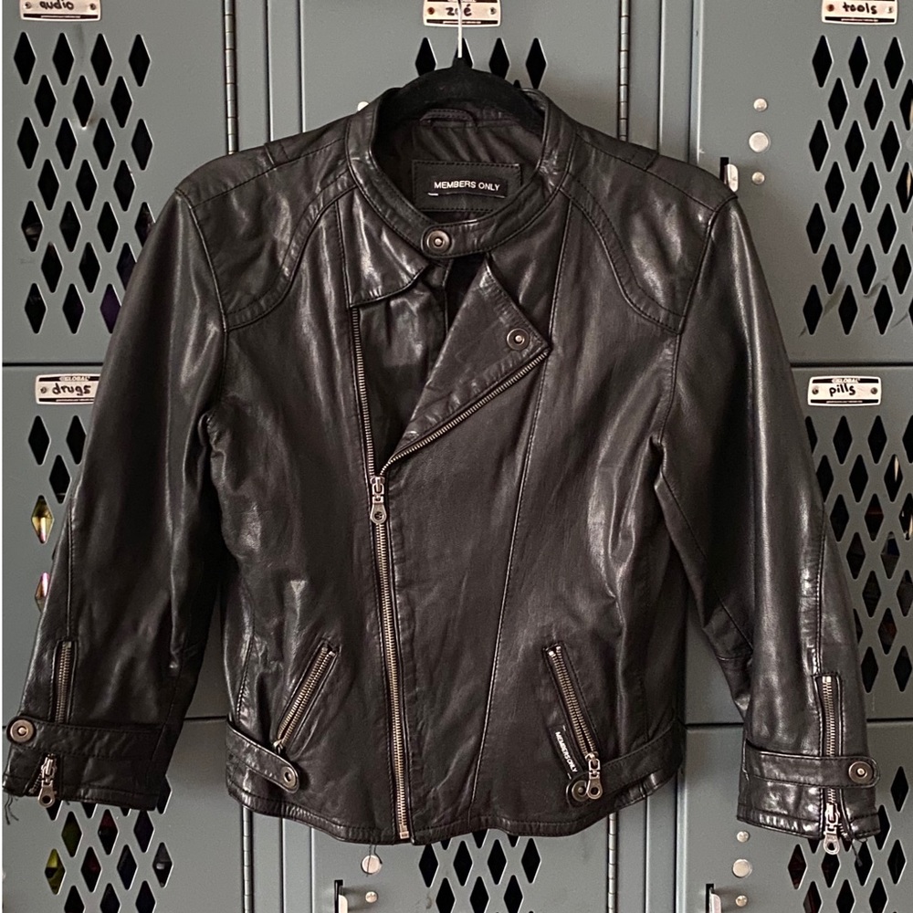 Members Only leather jacket